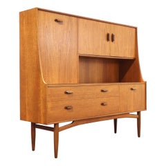 Mid Century Modern Vintage Teak Tall Sideboard Credenza Buffet by G plan
