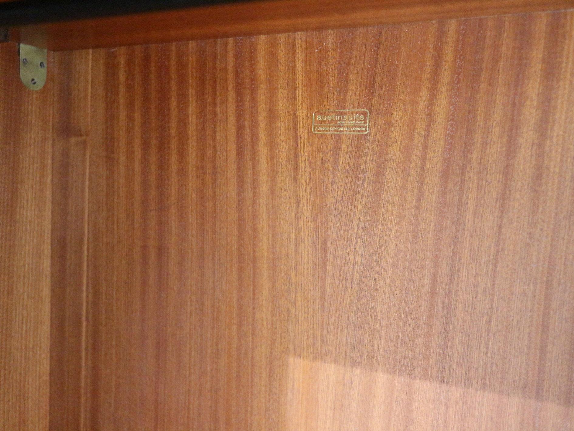 20th Century Mid Century Modern Vintage Teak Triple Armoire Wardrobe by Austinsuite