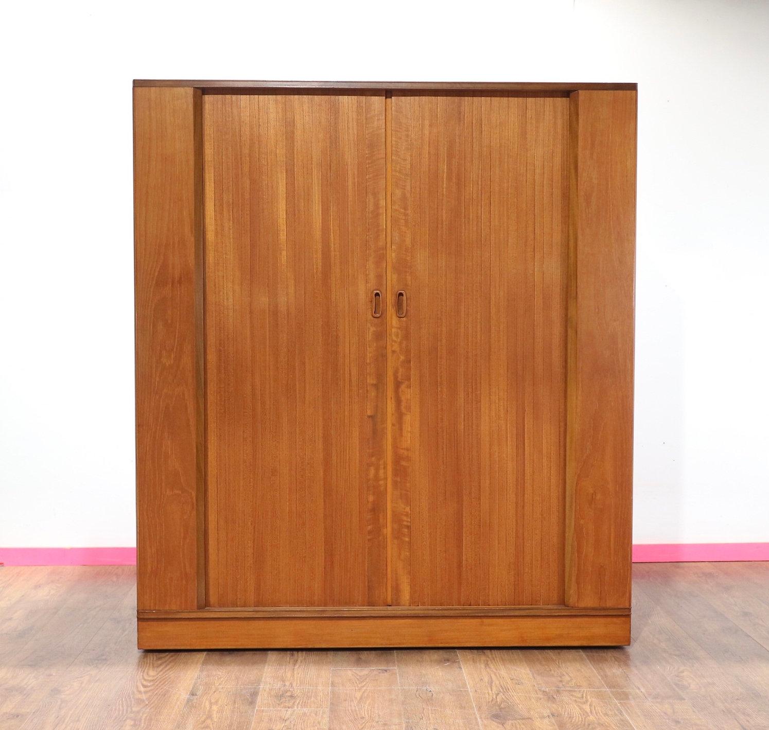 Mid Century Modern Vintage Teak Triple Armoire Wardrobe by Austinsuite 3