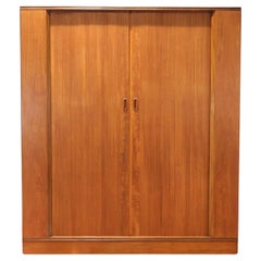Mid Century Modern Vintage Teak Triple Armoire Wardrobe by Austinsuite