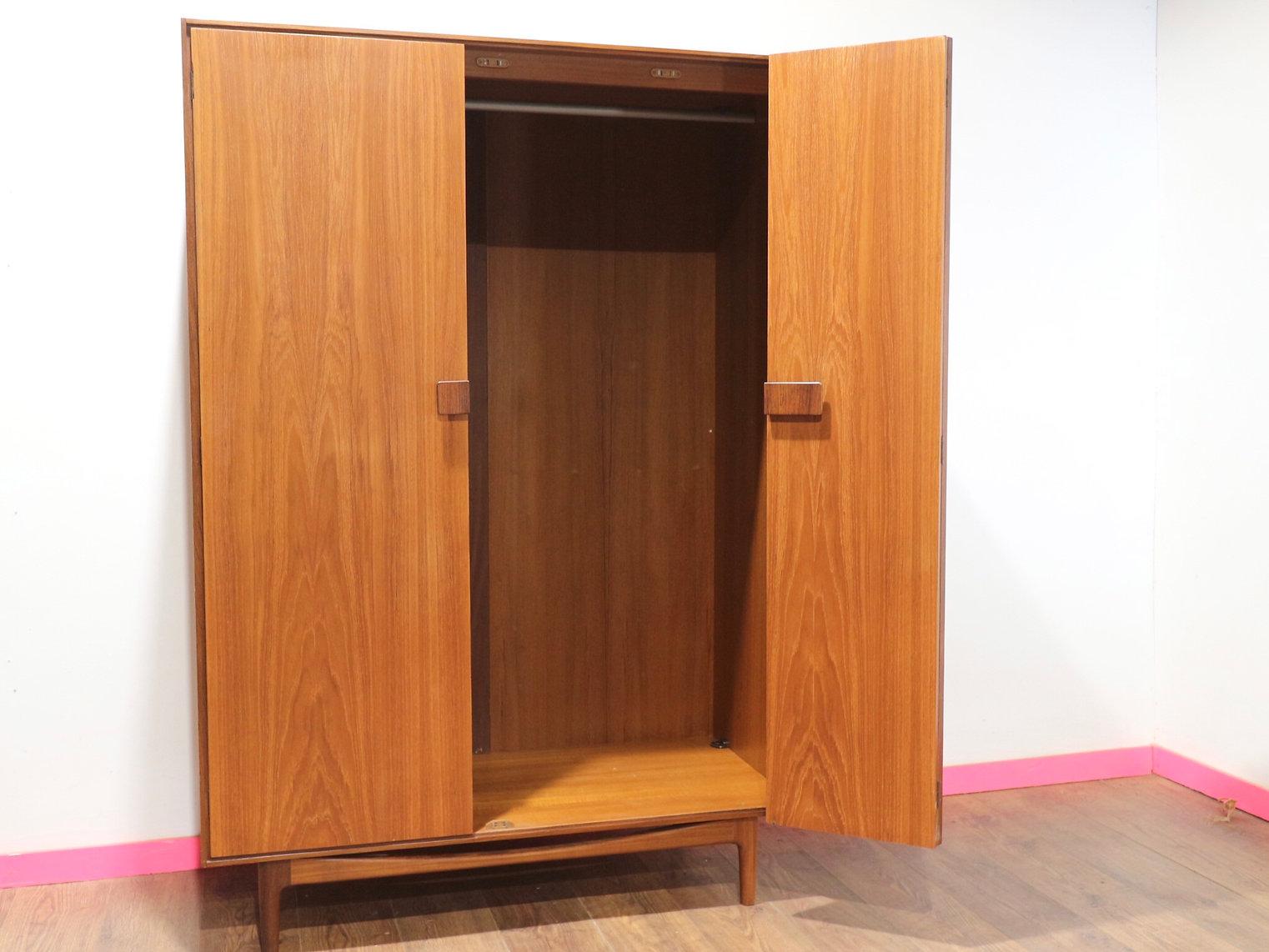 Mid Century Modern Vintage Teak Triple Armoire Wardrobe by G Plan Kofod Larsen 4