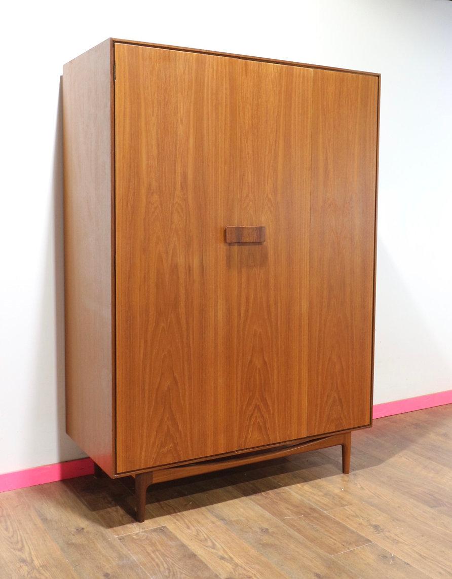 Mid-Century Modern Mid Century Modern Vintage Teak Triple Armoire Wardrobe by G Plan Kofod Larsen