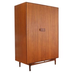 Mid Century Modern Vintage Teak Triple Armoire Wardrobe by G Plan Kofod Larsen