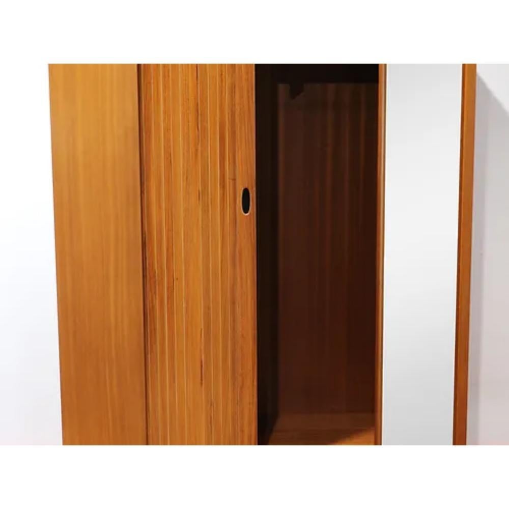 Mid-20th Century Mid Century Modern VIntage Teak Tripple Armoire with Tambour Door by Austinsuite