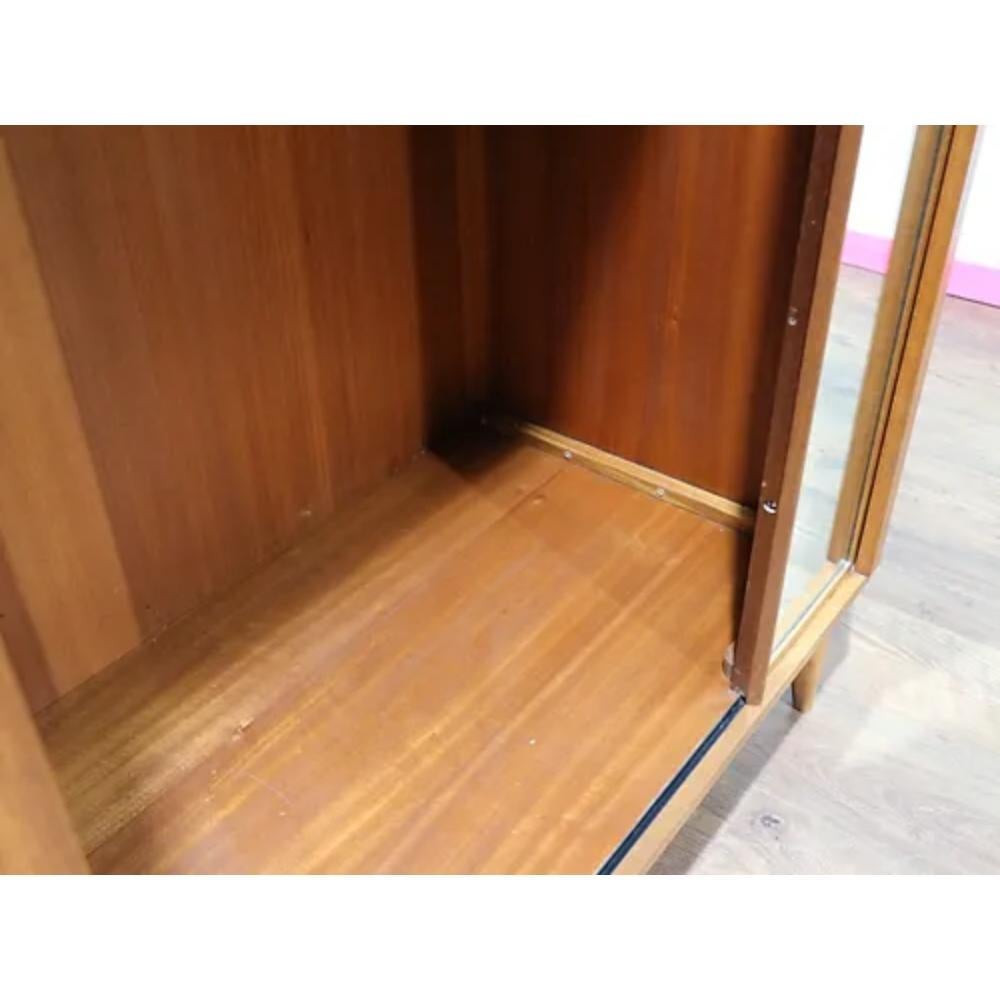Mid Century Modern VIntage Teak Tripple Armoire with Tambour Door by Austinsuite 2