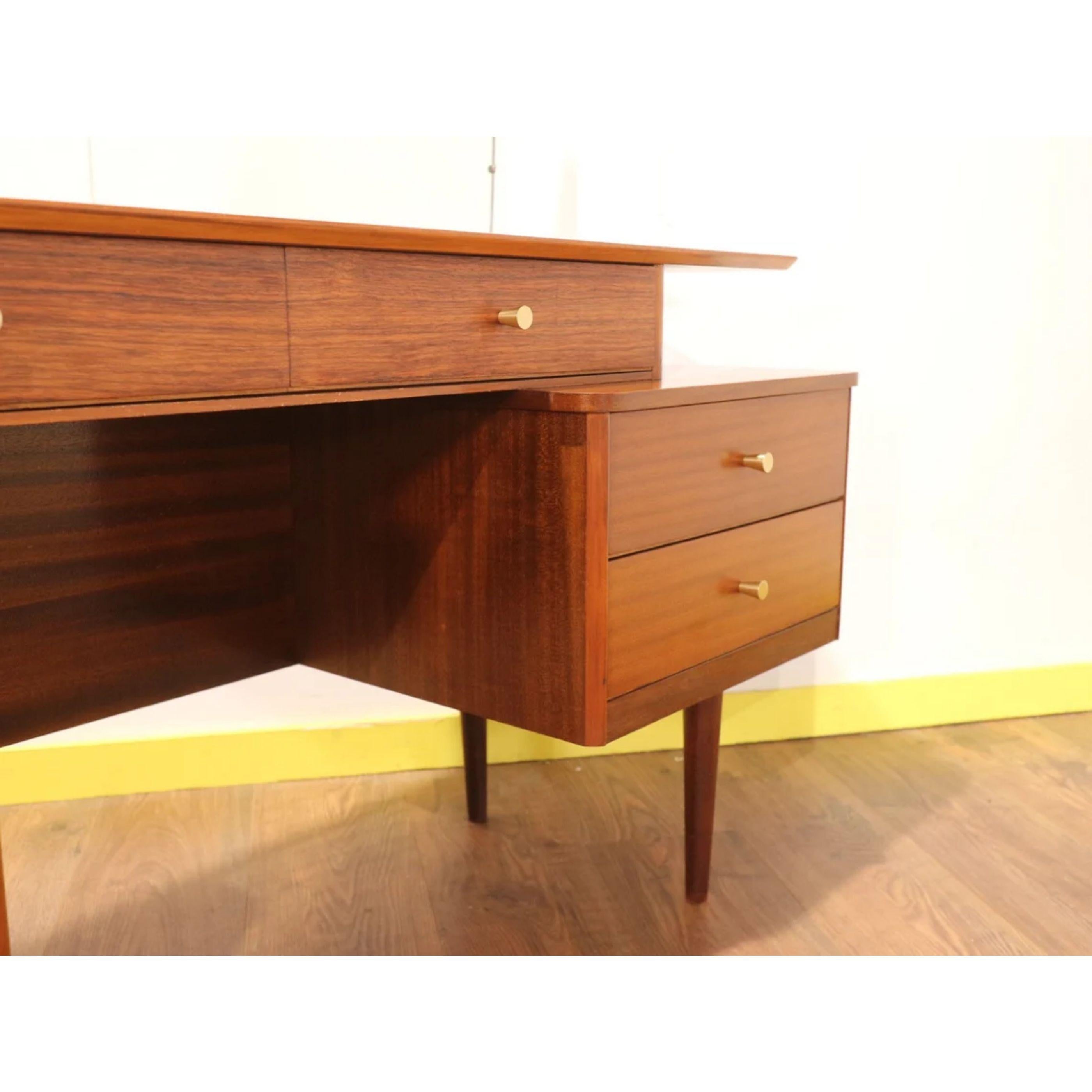 20th Century Mid-Century Modern Vintage Teak Vanity Desk by Ausitinsuite Danish G Plan Style