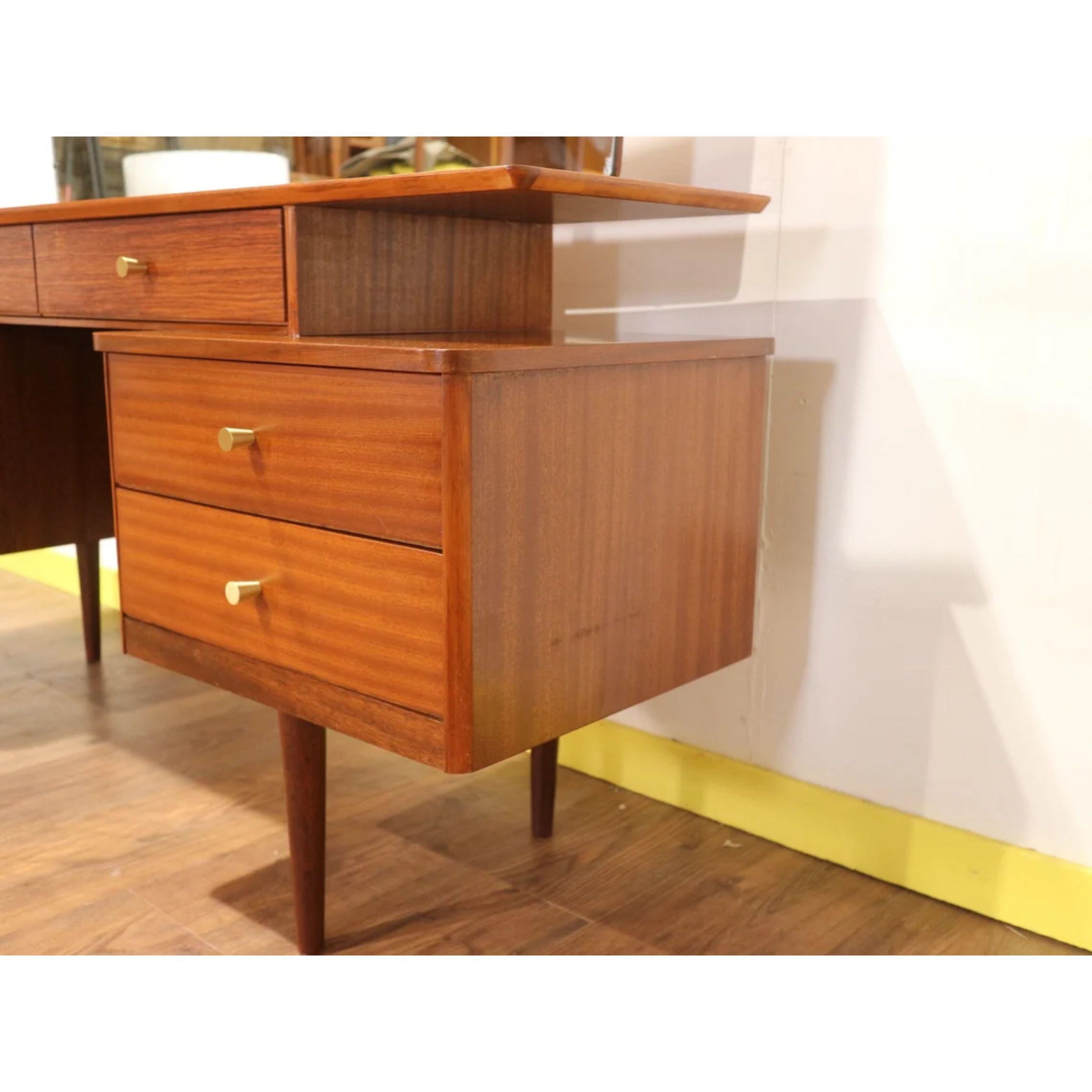 Mid-Century Modern Vintage Teak Vanity Desk by Ausitinsuite Danish G Plan Style 3
