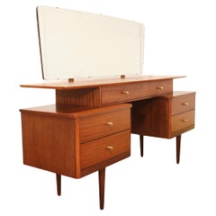 Mid-Century Modern Retro Teak Vanity Desk by Ausitinsuite Danish G Plan Style