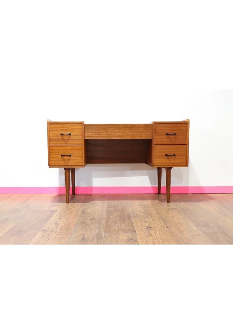 Mid Century Modern Vintage Teak Vanity Desk by Austinsuite 1