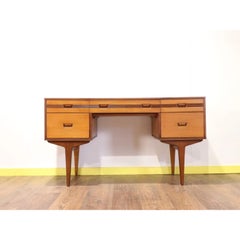 Mid Century Modern Vintage Teak Vanity Desk by Butilux Danish G Plan British