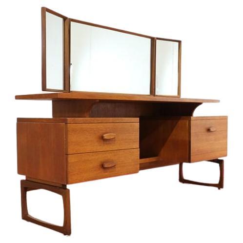 Mid Century Modern Vintage Teak Vanity Desk by G Plan Danish Style