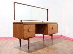 Mid Century Modern Vintage Teak Vanity Desk Dresser by G Plan Kofod Larsen
