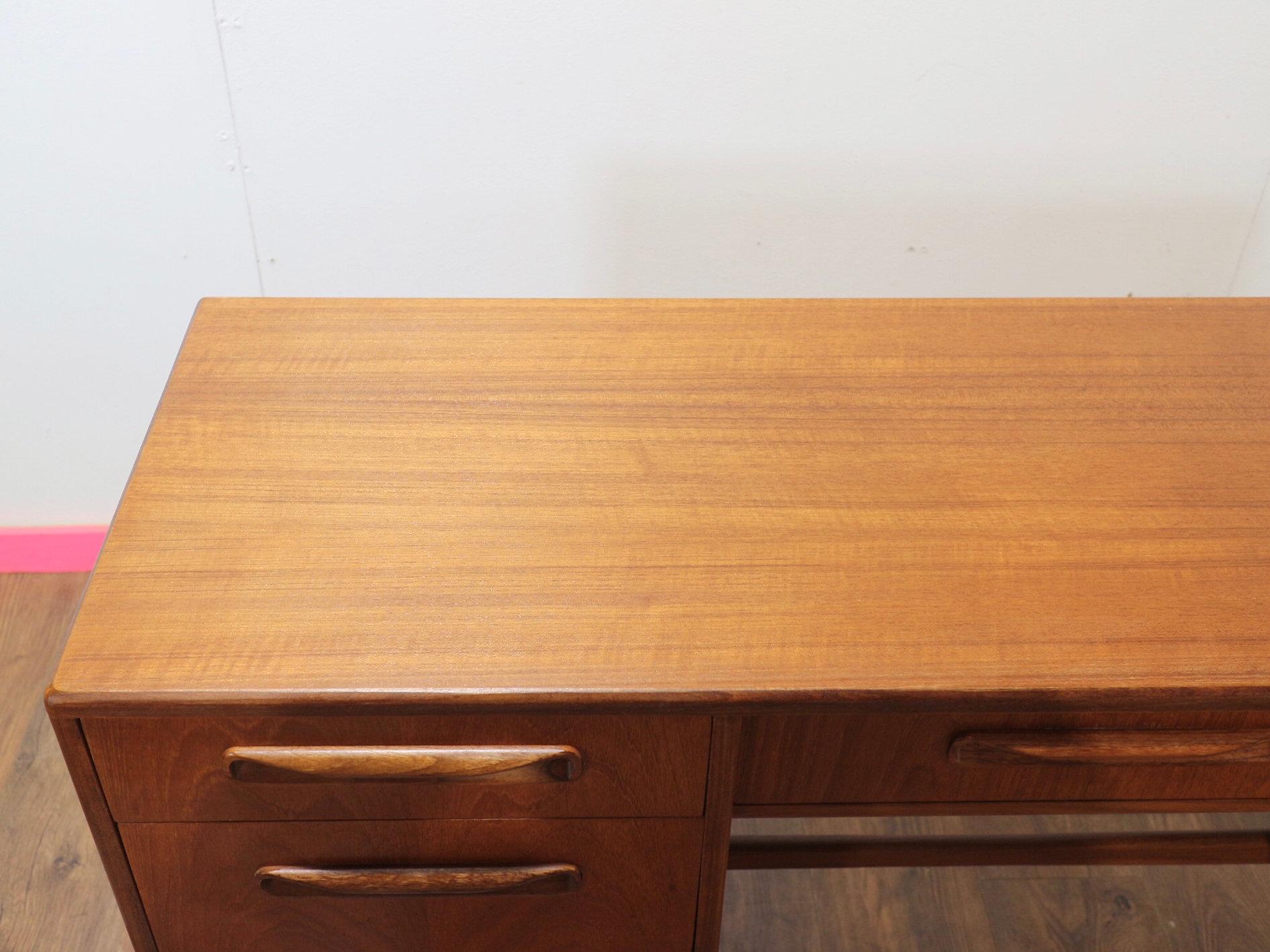 Mid Century Modern Vintage Teak Vanity Dresser Desk by G Plan Danish Style 4