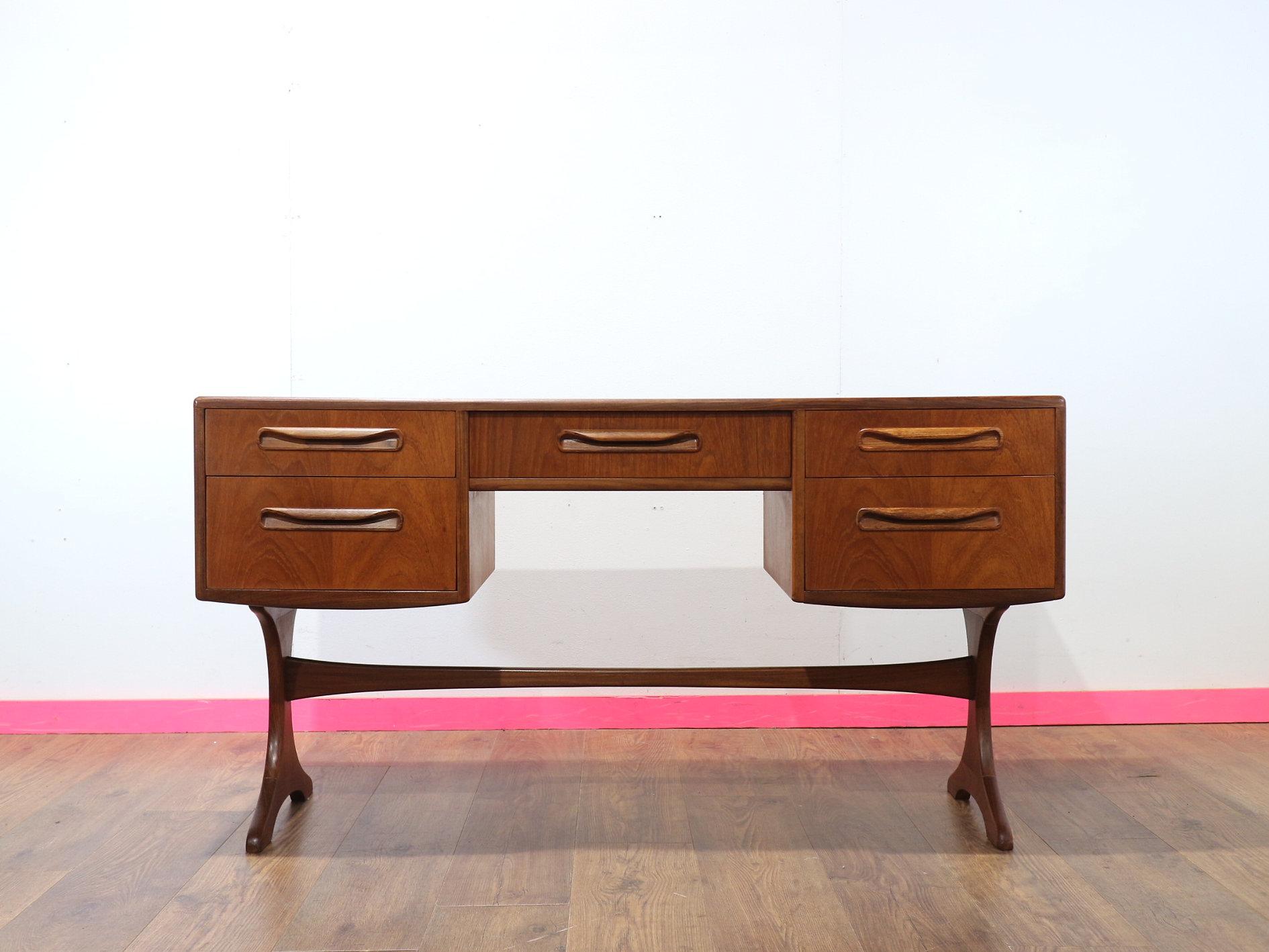 Mid Century Modern Vintage Teak Vanity Dresser Desk by G Plan Danish Style 7
