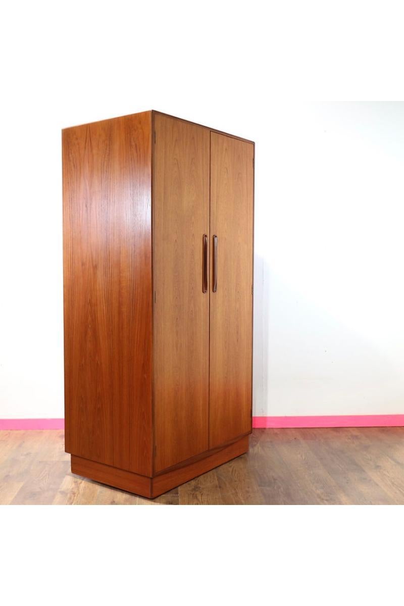 20th Century Mid Century Modern VIntage Teak Vintage Armoire Wardrobe by G Plan