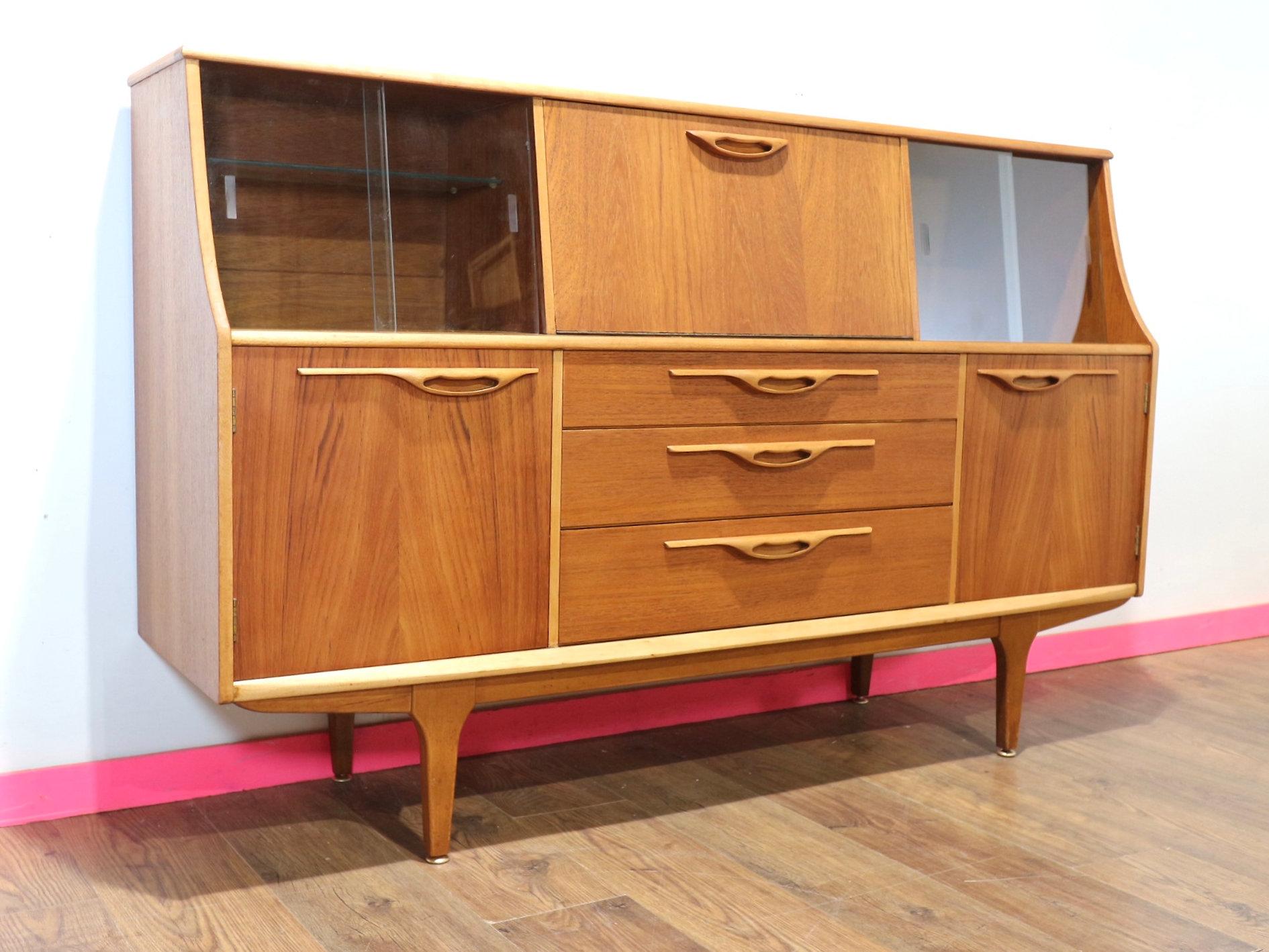 Mid Century Modern Vintage TeakBuffet Crednza Sideboard by Jentique Danish Style 4