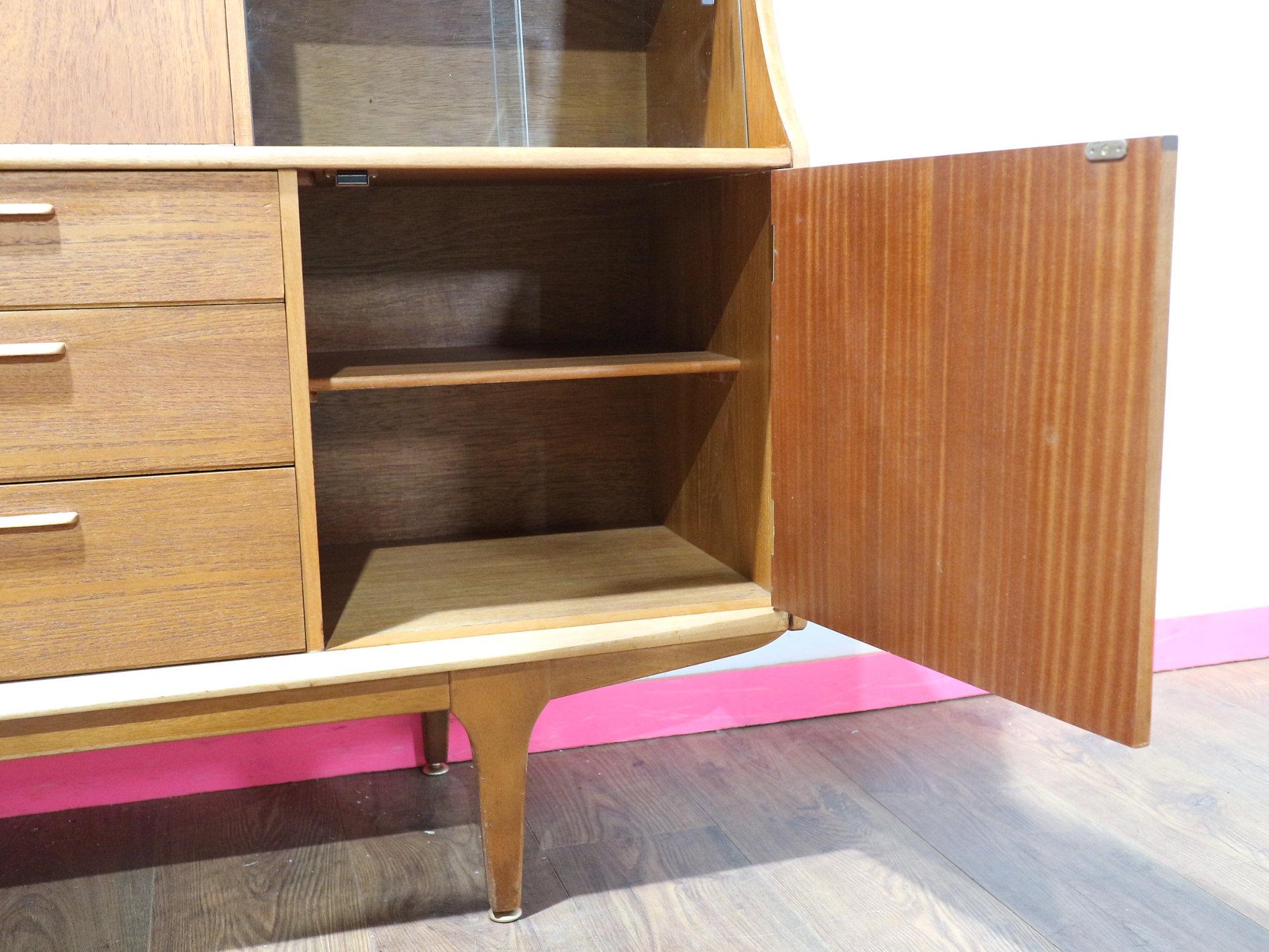 Mid Century Modern Vintage TeakBuffet Crednza Sideboard by Jentique Danish Style 1