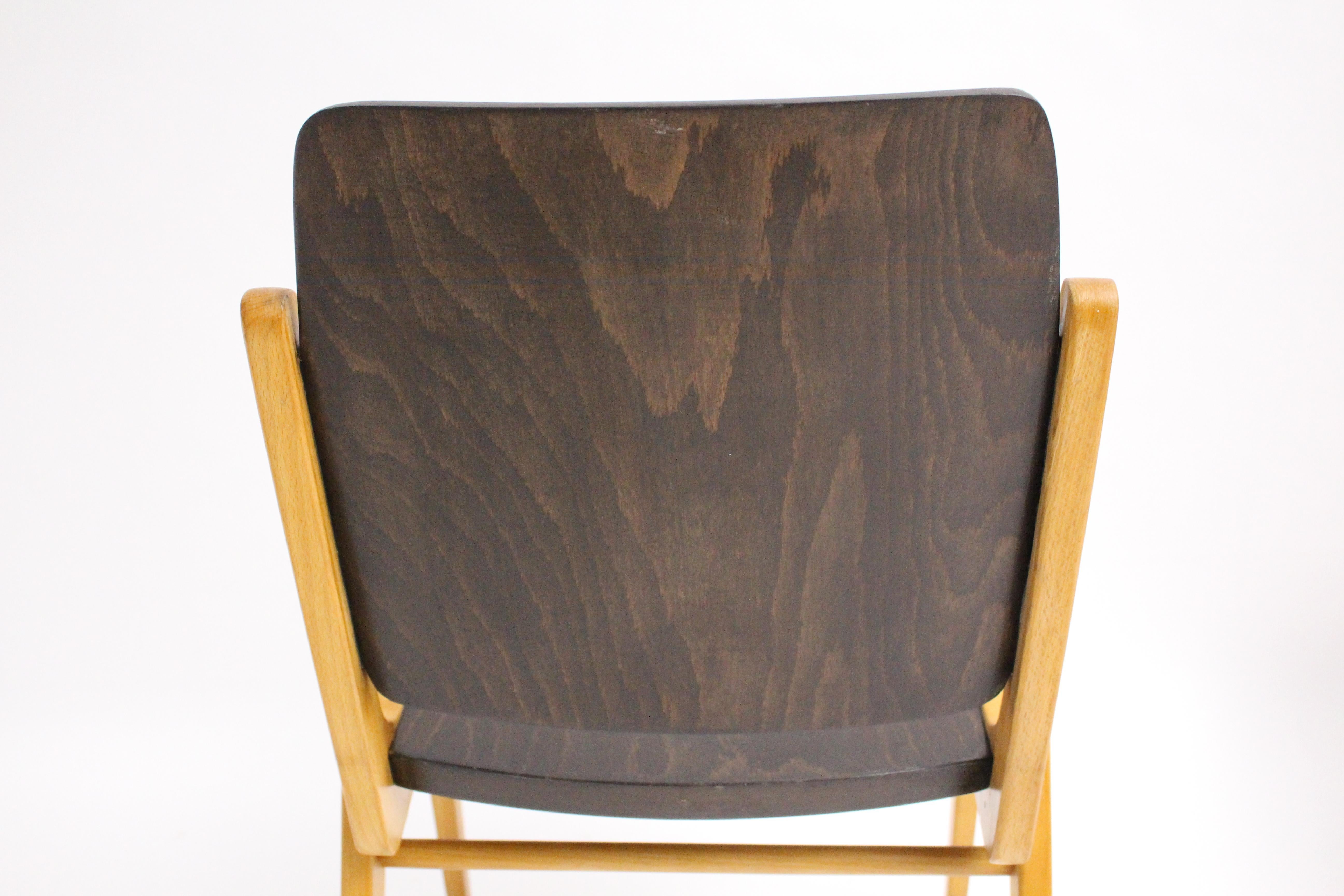 Mid Century Modern Vintage Ten Bicolor Dining Chairs Franz Schuster 1959 Vienna For Sale 4
