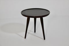 Table d'appoint vintage en hêtre épais style mi-siècle moderne, table à fleurs, années 1950