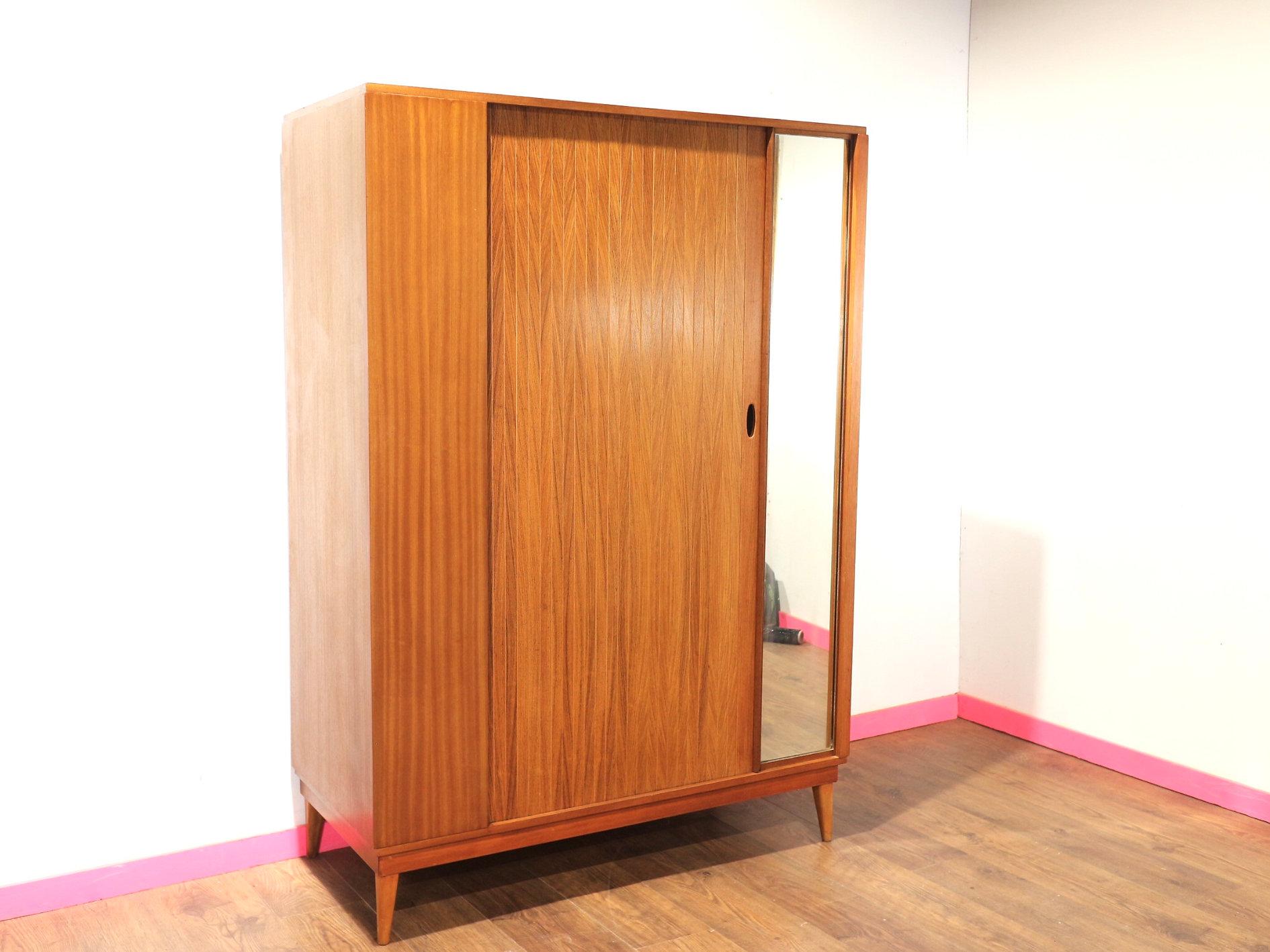 Mid Century Modern Vintage Triple Armoire by Austinsuite Danish Style In Good Condition In Los Angeles, CA