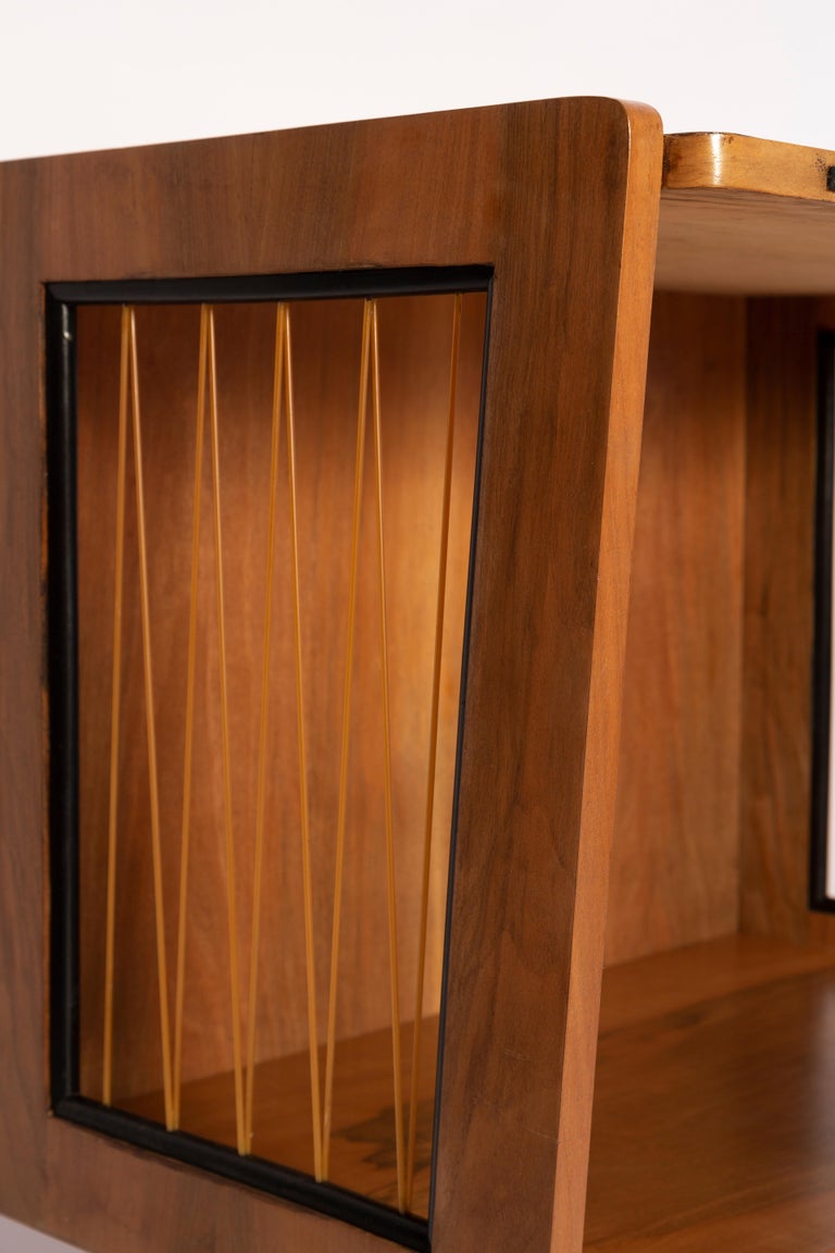 MidCentury Modern Vintage TV Side Table, Beechwood, Poland, 1960s For