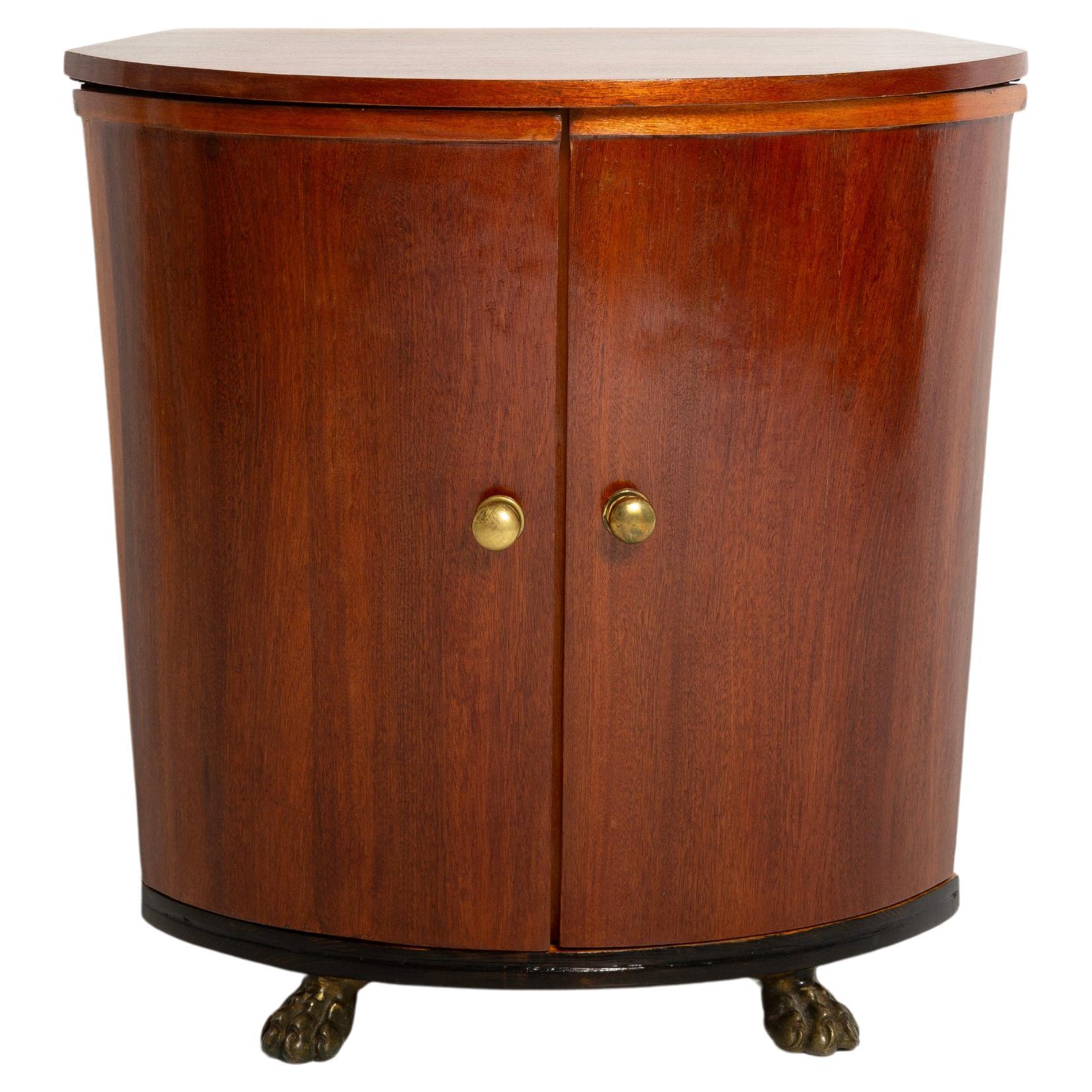 Table d'appoint pour télévision, meuble, bois de hêtre, Pologne, 1960s