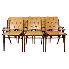Mid Century Modern Vintage Doce (12) Sillas de Comedor Franz Schuster Años 50 Viena