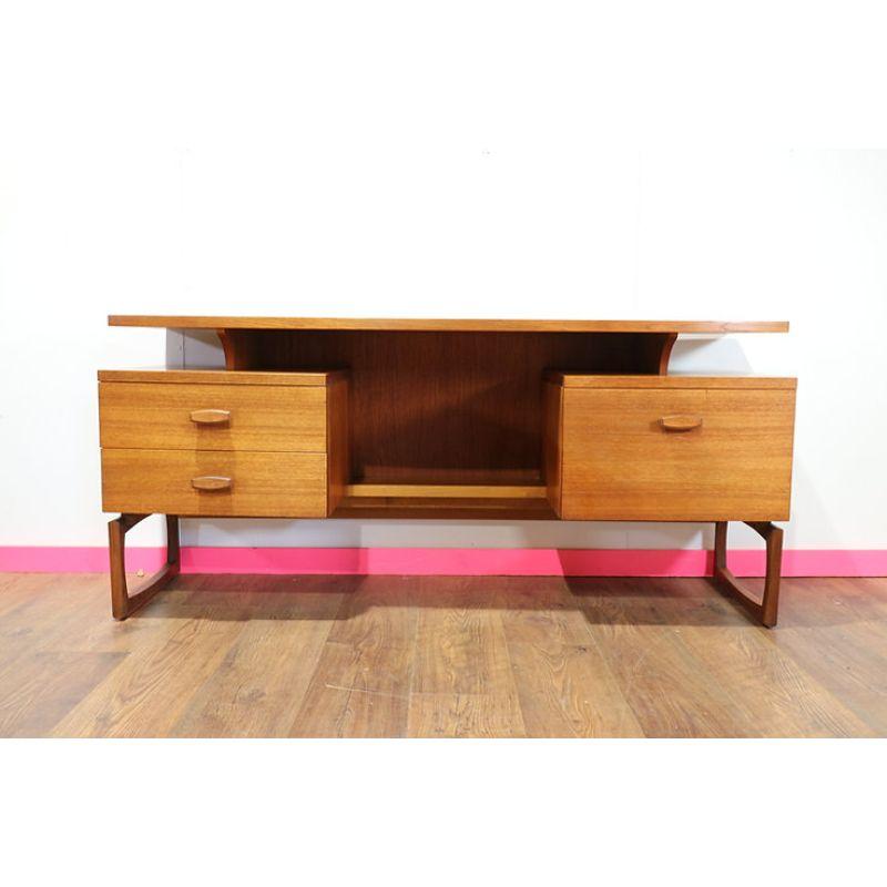 English Mid Century Modern Vintage Vanity Desk by G Plan Danish style