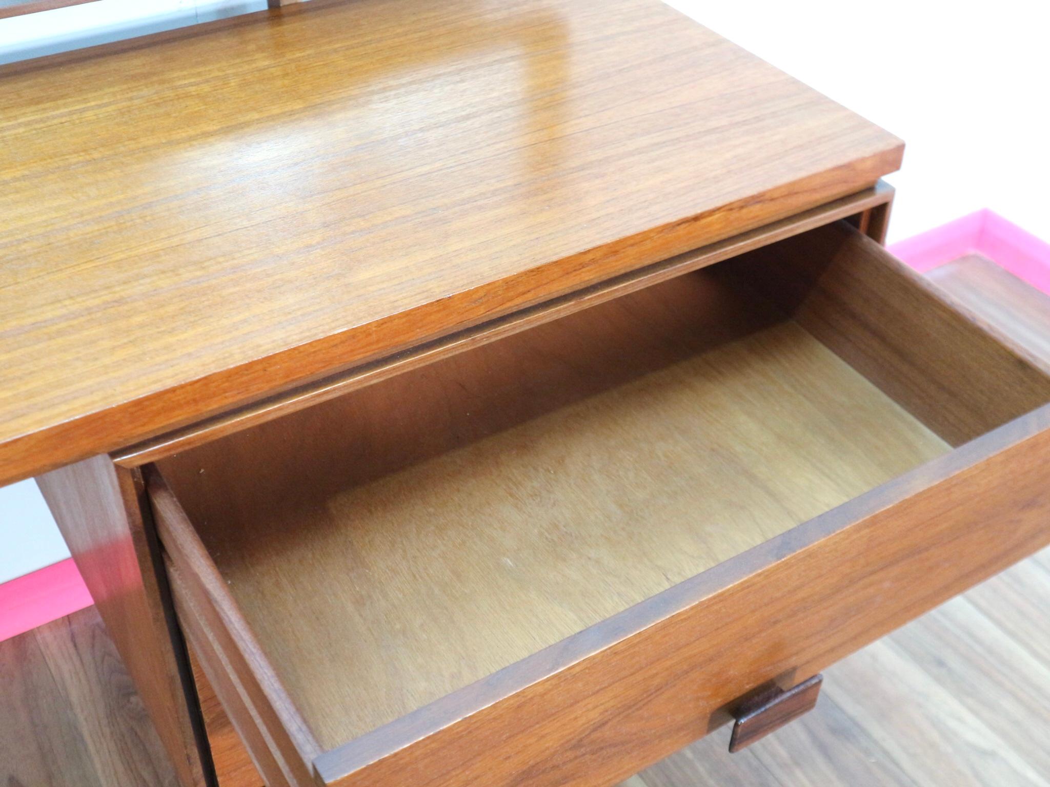 Mid-Century Modern Vintage Vanity Desk by lB Kofod Larsen for G Plan Danish 1