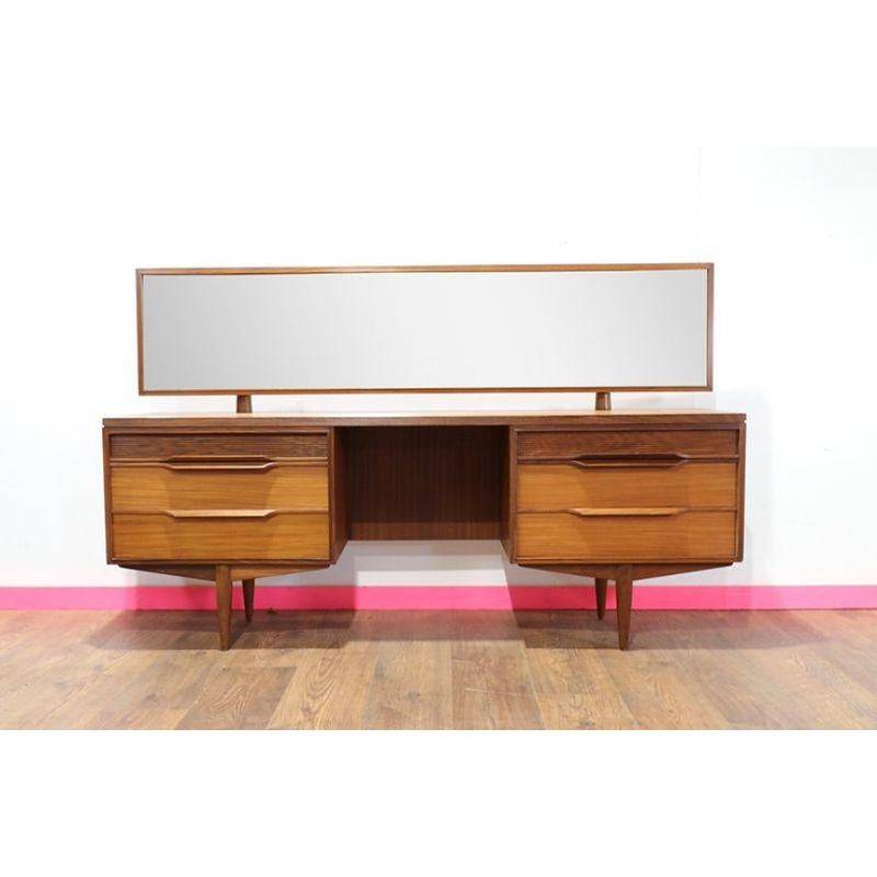 English Mid Century Modern Vintage Vanity Desk by White and Newton Danish Style