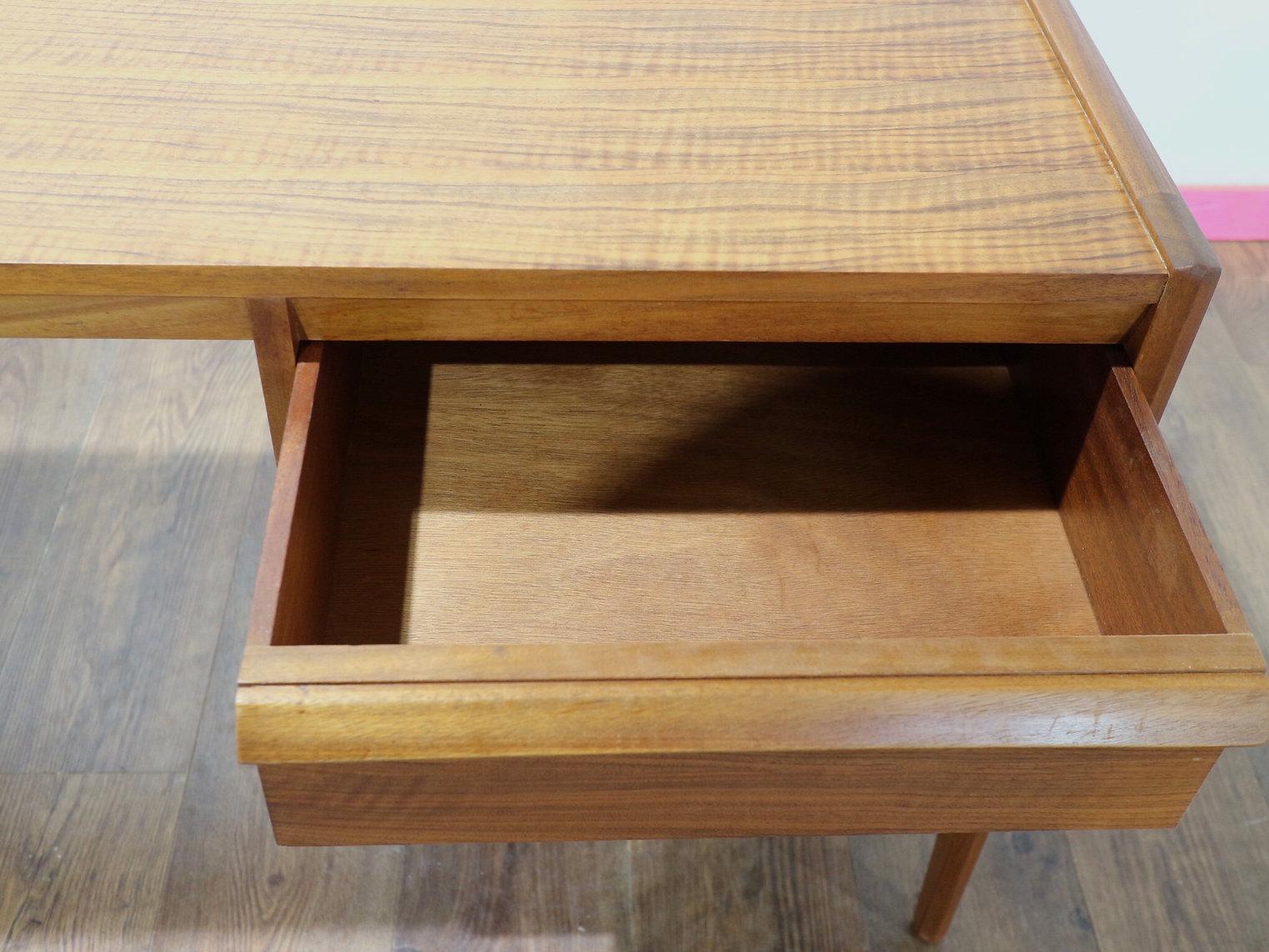 Teak Mid Century Modern Vintage Vanity Desk by Younger Danish Style