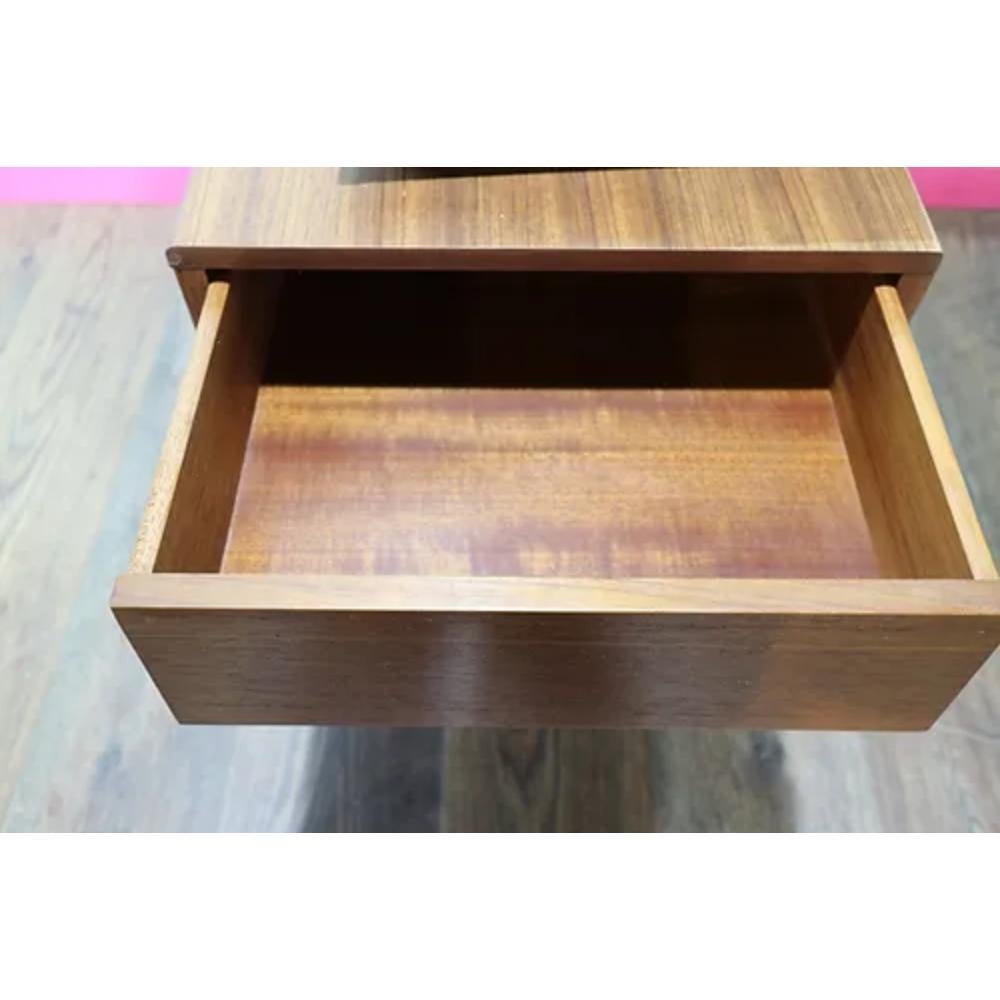 British Mid Century Modern Vintage Vanity Desk With Mirror by Wrighton