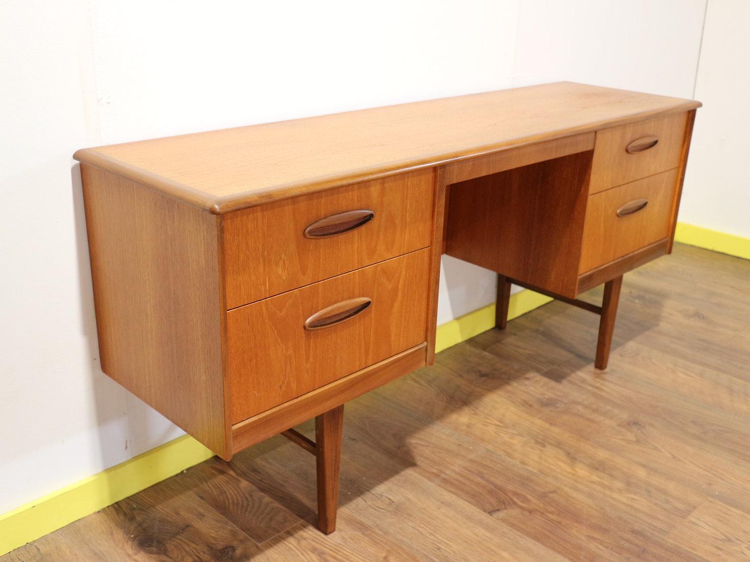 British Mid-Century Modern Vintage Vanity Dresser Desk by Homeworthy