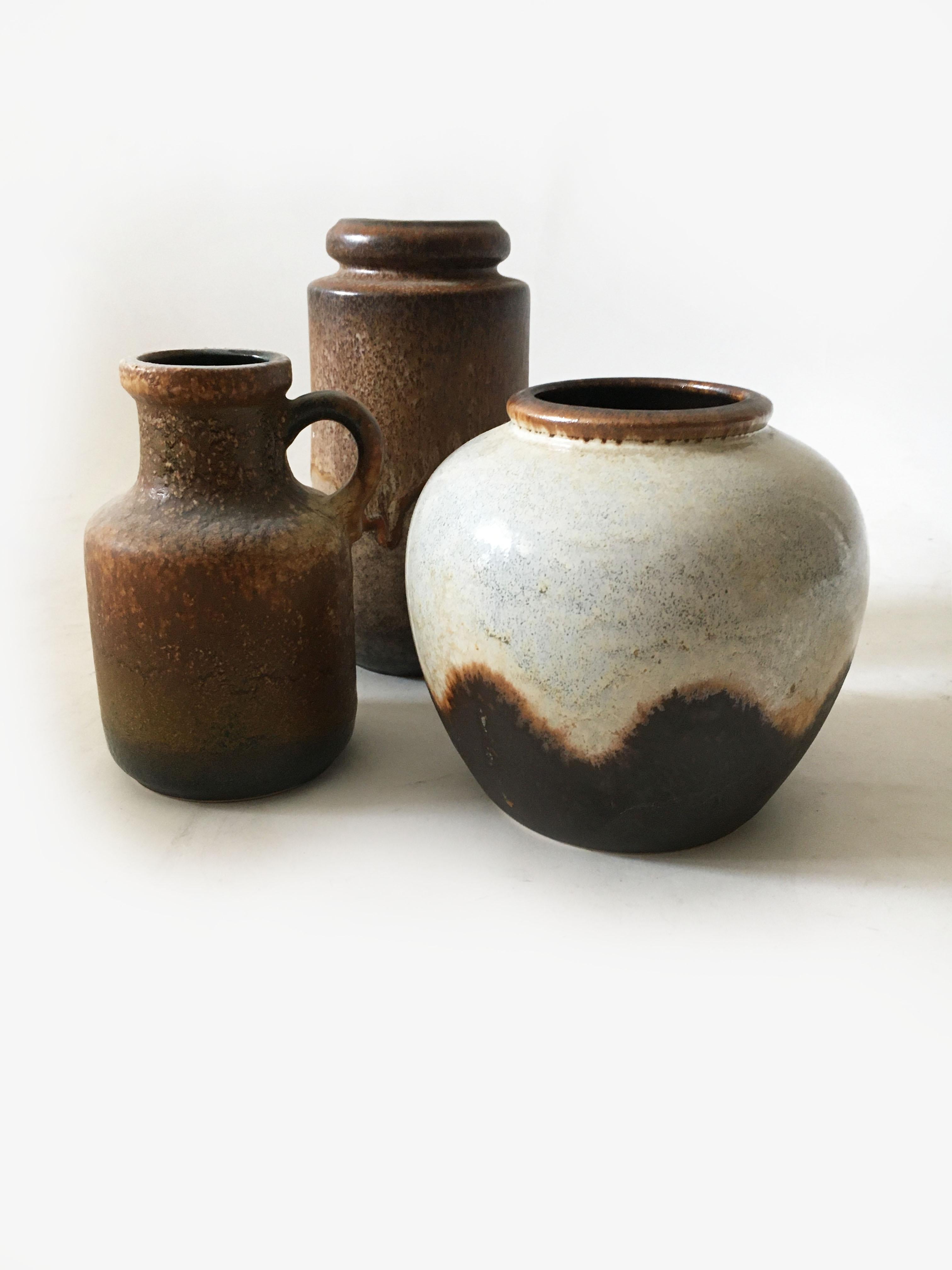 Late 20th Century Mid-Century Modern Vintage Vase Collection 'Rothko' Set of Three, Germany, 1970s