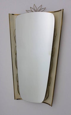 Mid-Century Modern Vintage Wall Mirror Floor Mirror 1950s Germany