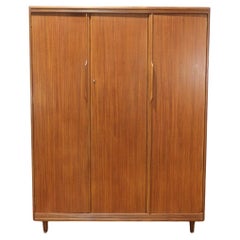 Mid Century Modern Vintage Wardrobe Armoire by White and Newton Danish Style
