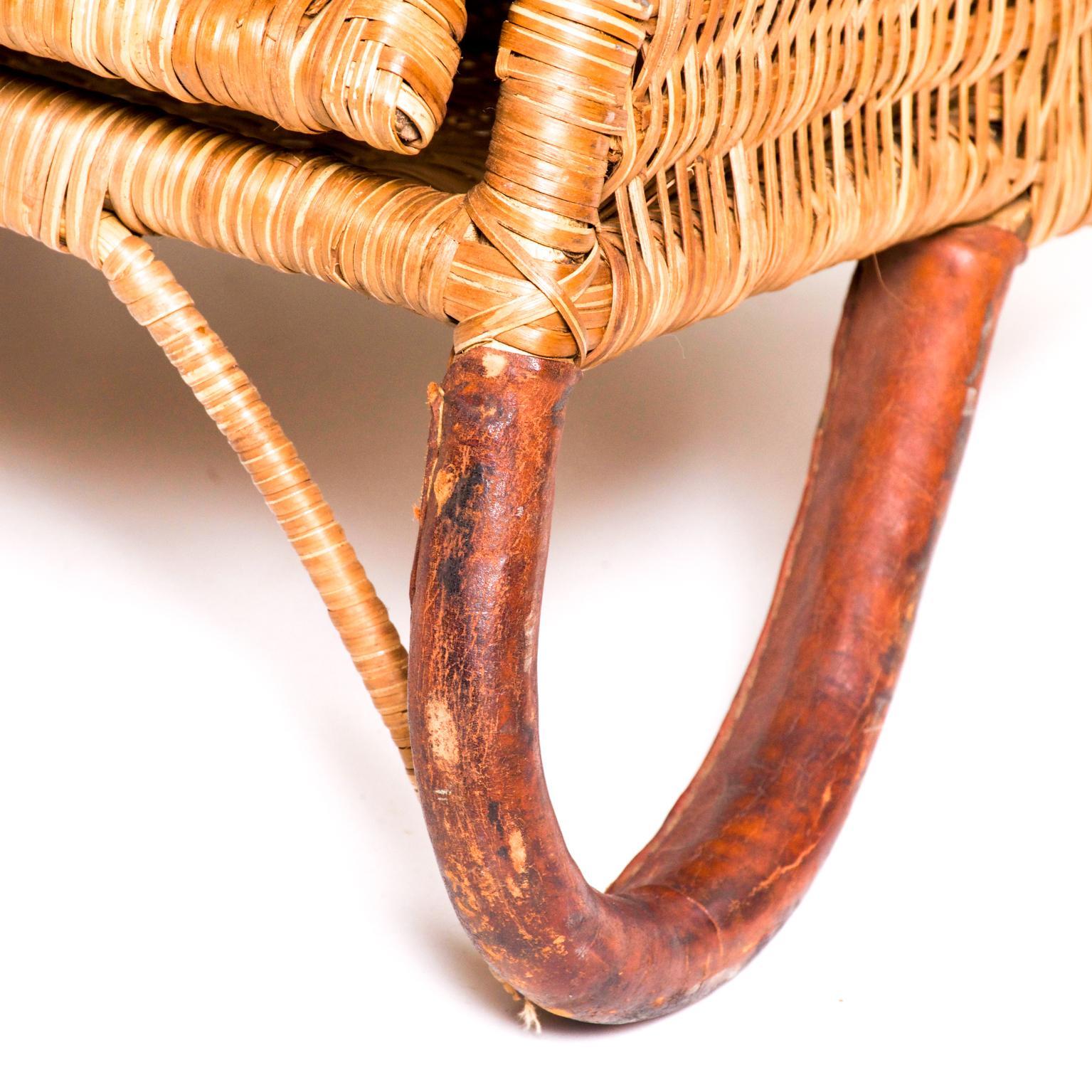 wicker folding beach chair