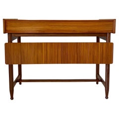 Set da scrivania in legno vintage del Mid Century Modern, Italia 1960