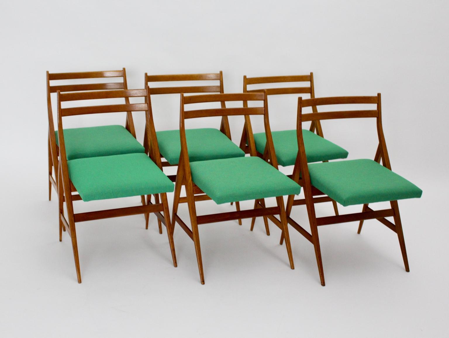 20th Century Mid-Century Modern Vintage Wood Dining Chairs Piero Bottoni Attributed, Italy For Sale