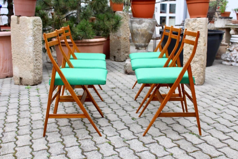 Mid-Century Modern Vintage Wood Dining Chairs Piero Bottoni Attributed, Italy For Sale 3