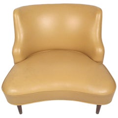 Mid-Century Modern Vinyl Lounge Chair