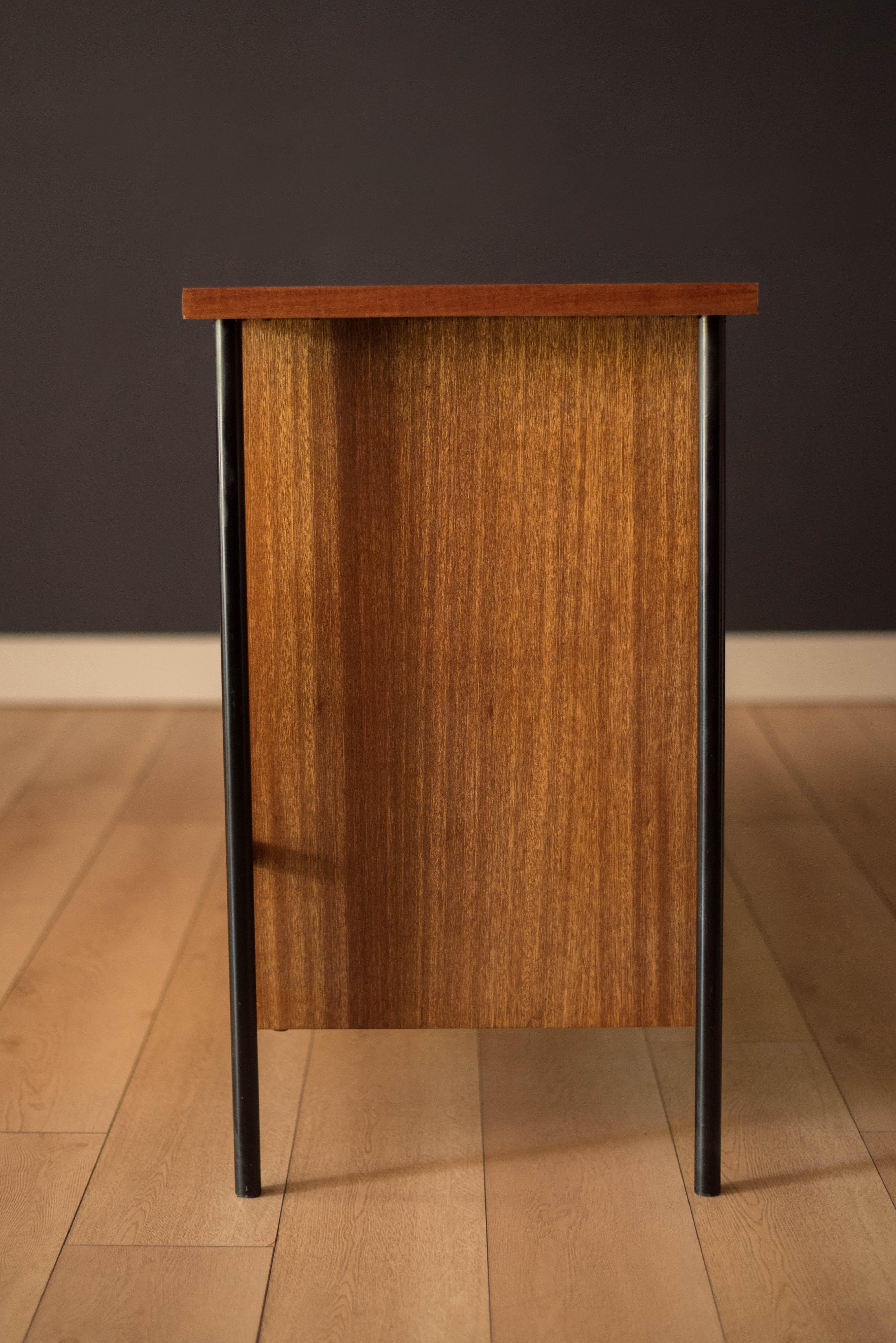 Mid-Century Modern Vista of California Mahogany and Steel Dresser by Don Knorr For Sale 3