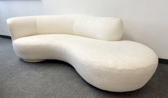 Mid-Century Modern Vladimir Kagan for Weiman Cloud Sofa, White Boucle, American