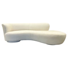 Mid-Century Modern Vladimir Kagan for Weiman Cloud Sofa, White Boucle, American