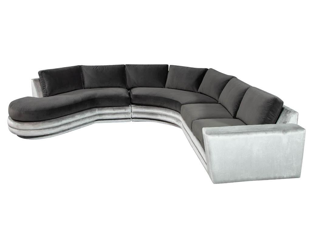 Fabric Mid-Century Modern Sectional Sofa