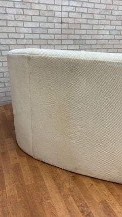 Mid Century Modern Vladimir Kagan Style 3 Piece Curved Sectional Sofa