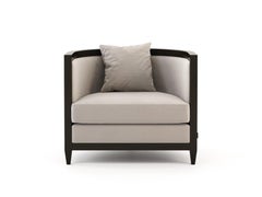 Moderner Voilier-Sessel aus der Mitte des Jahrhunderts aus Eiche und Wildleder von Stylish Club