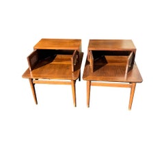 Mid Century Modern VTG End Side Tables or Nightstands Attributed to Martinsville