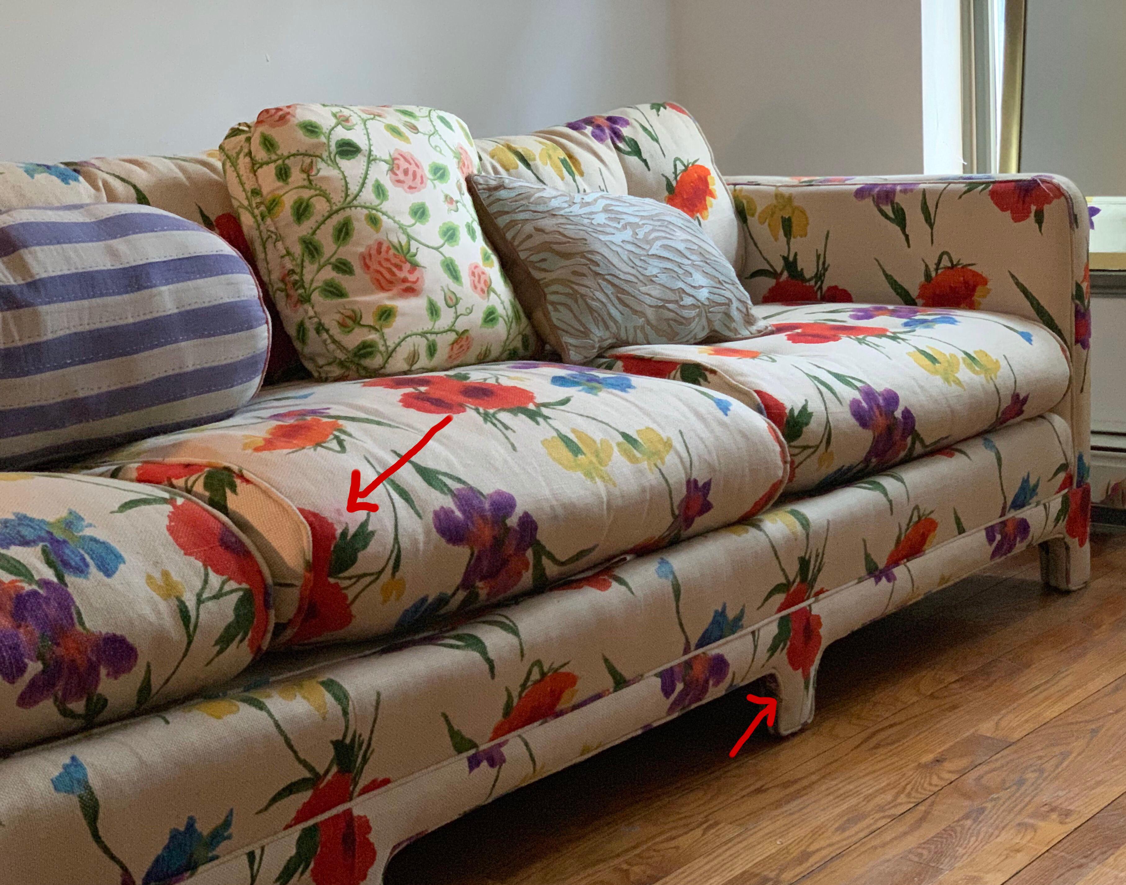 Mid-Century Modern W J Sloane Spring Floral Poppy Iris & Daffodil Sofa Sectional

W. & J. Sloane, New York 
Poppy, Iris and Daffodil Sofa Sectional 
c. 1960; with tags. 
Larger section: 90” x 34” x 25”

Stunning sectional set from the illustrious W