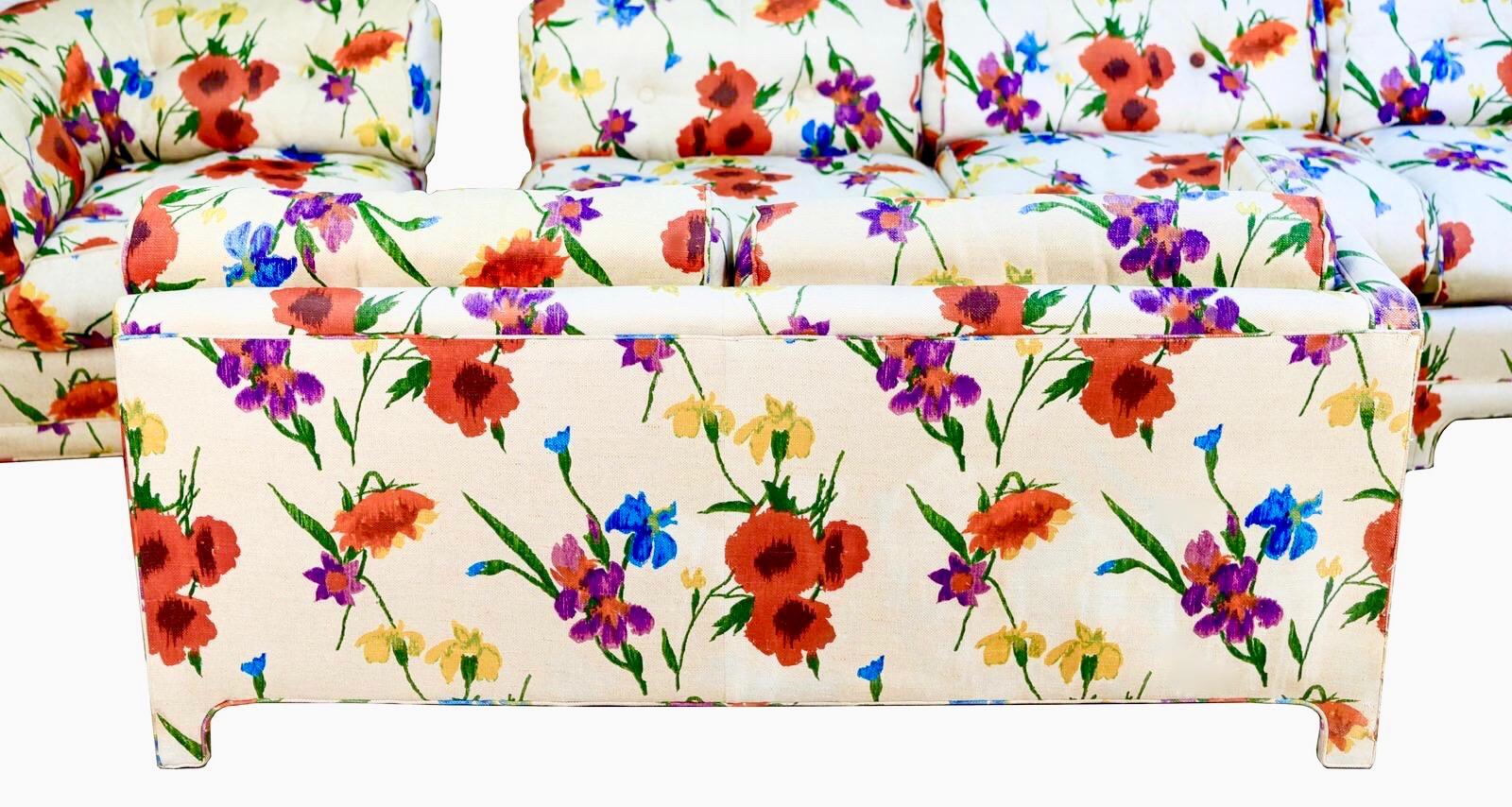 modern floral couch